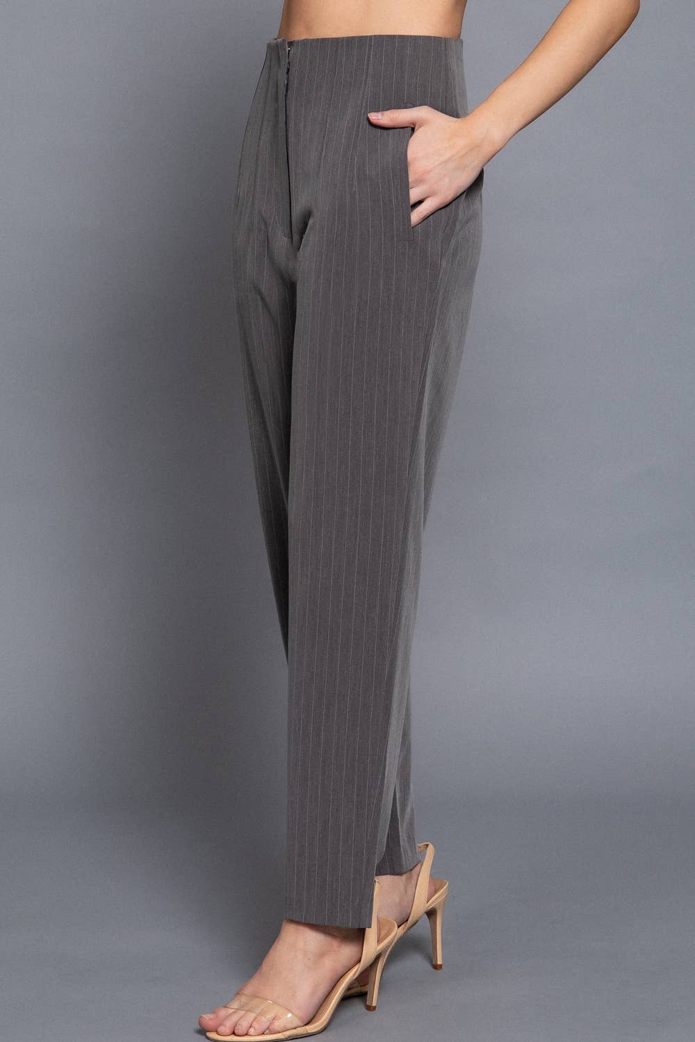 High waist pintuck Pants