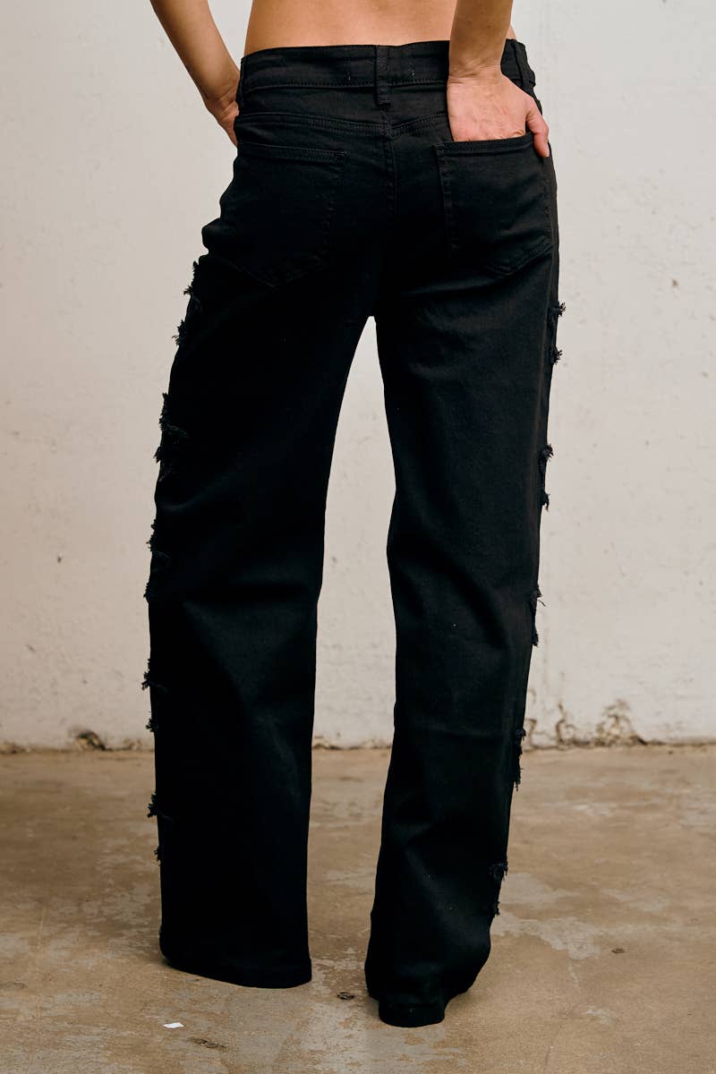 STAR PATCH COTTON TWILL PANTS