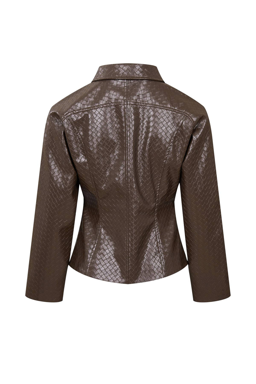 Giselle Woven PU Double Zip Jacket