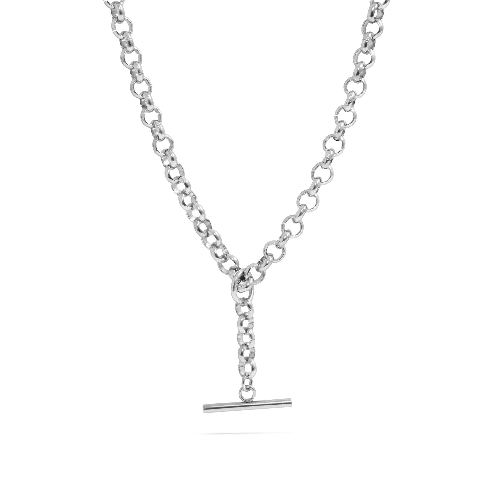 18K Gold PVD Stainless Steel Tbar Necklace