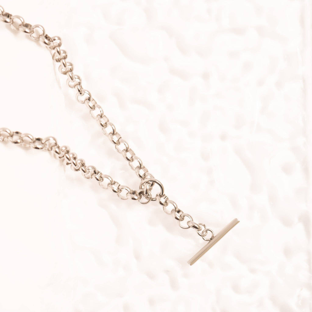 18K Gold PVD Stainless Steel Tbar Necklace
