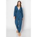 Dolman Sleeve Deep V-neck JUMPSUIT