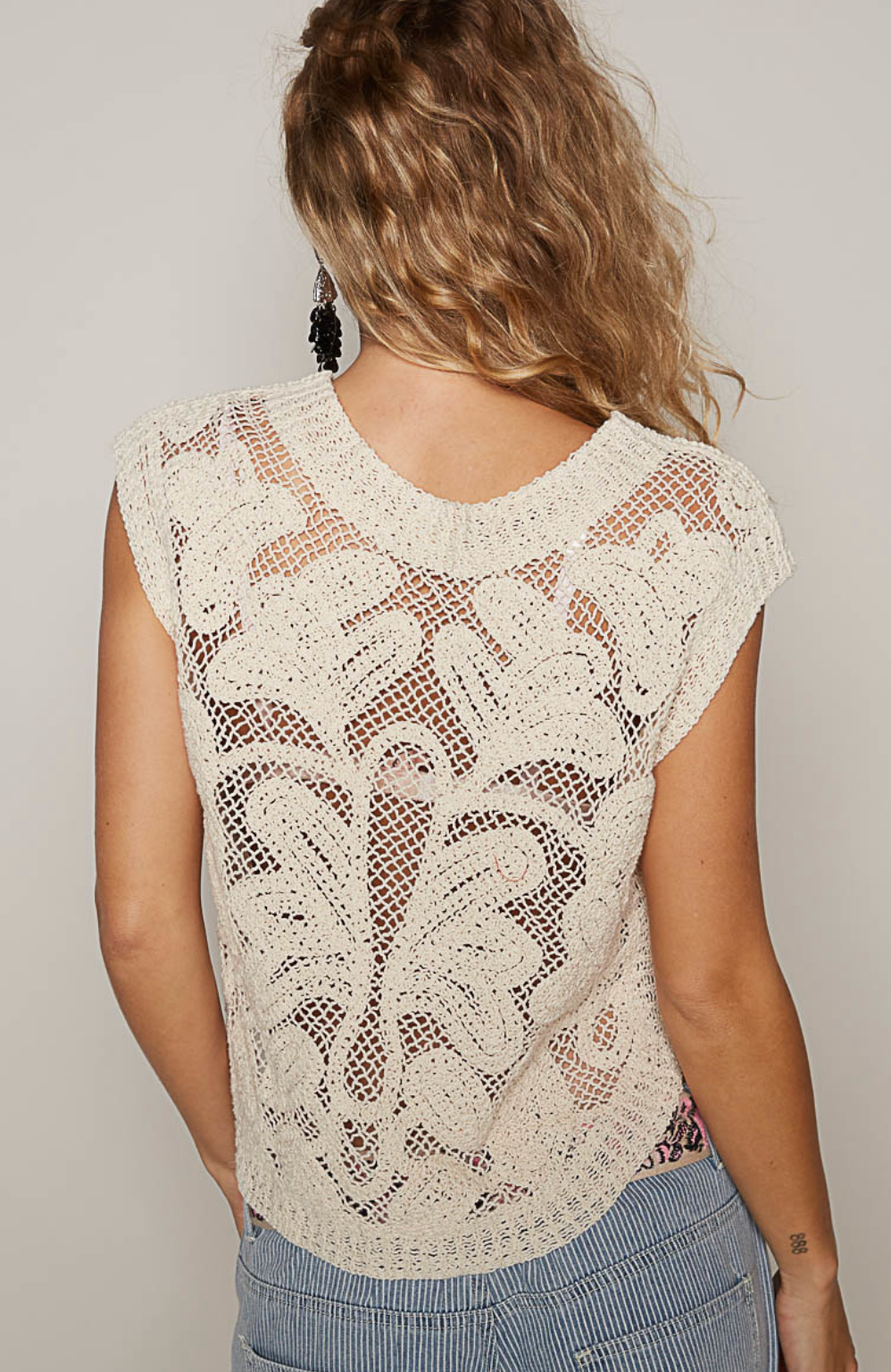 Knit work Tank Top