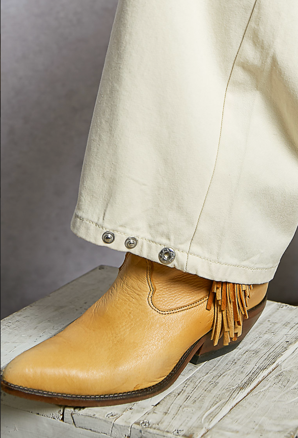 Patch Work Straight-leg Pants