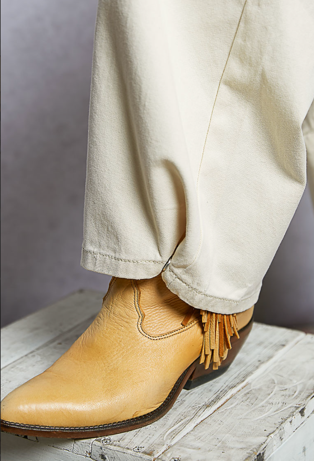 Patch Work Straight-leg Pants