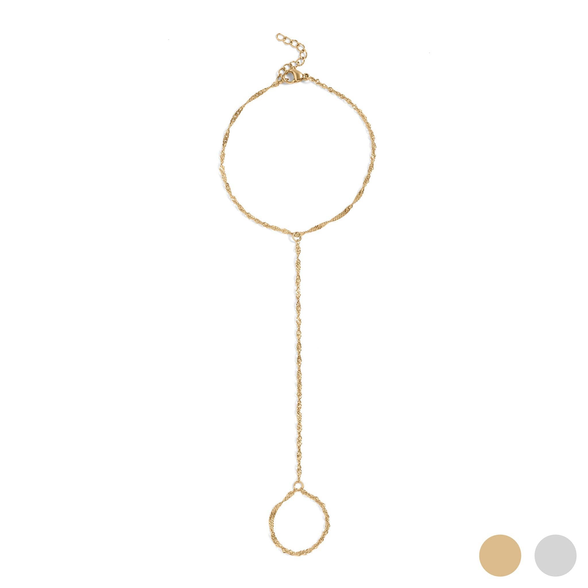 18K Gold PVD Stainless Steel Singapore Hand Chain