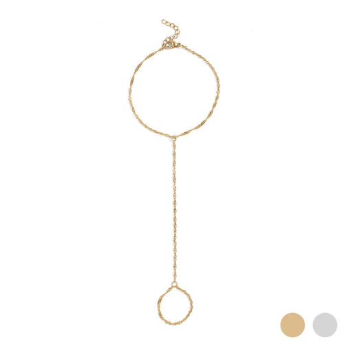 18K Gold PVD Stainless Steel Singapore Hand Chain
