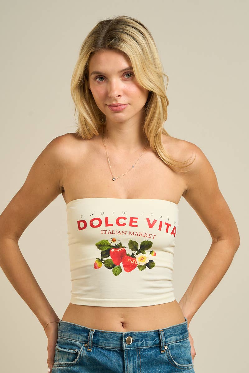 Dolce Vita Italian Market Tube Top