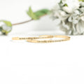18K Gold PVD Worthy of Blessings Engraved Bangle Bracelet