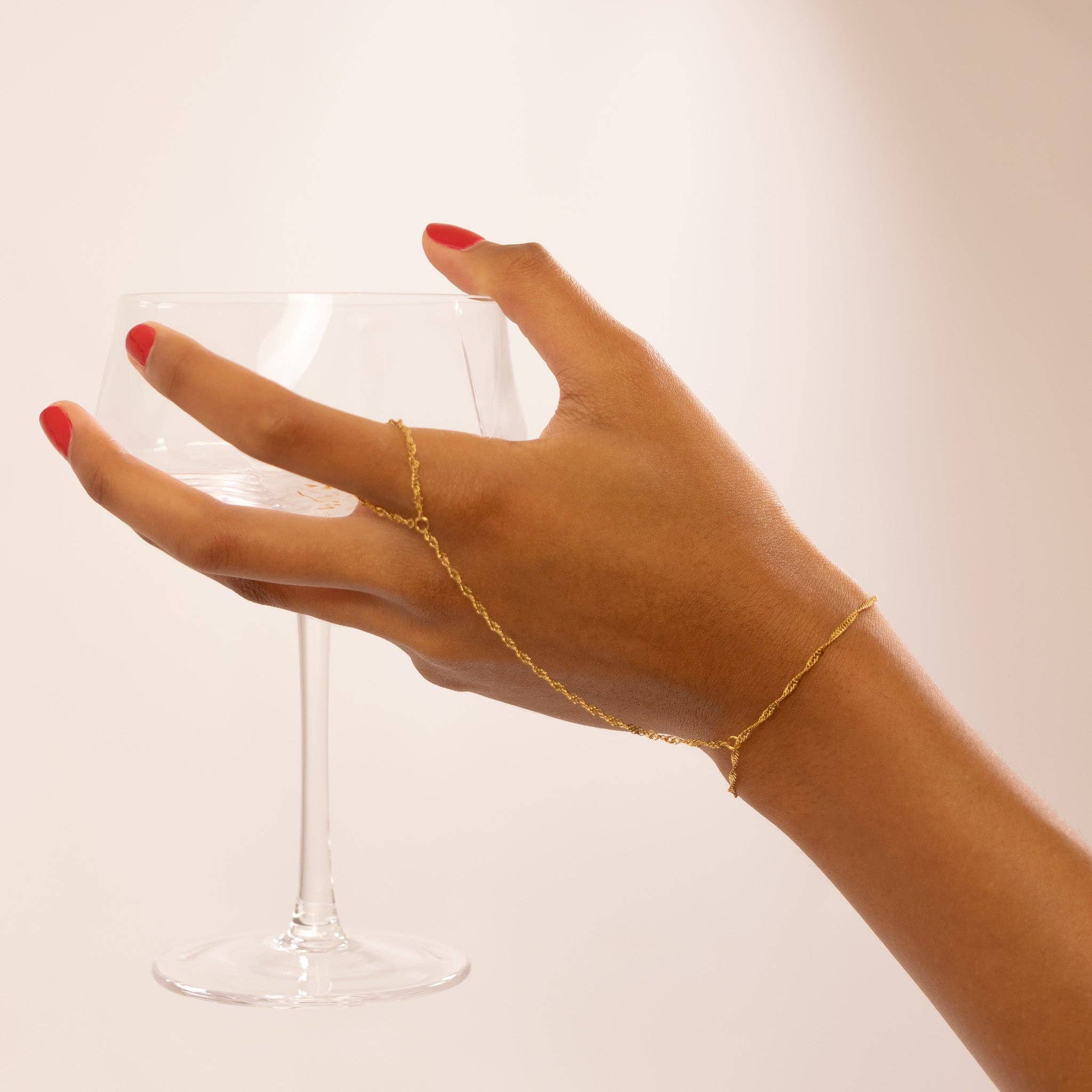 18K Gold PVD Stainless Steel Singapore Hand Chain